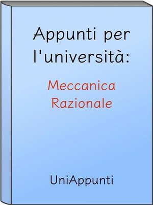cover image of Appunti per l'università--Meccanica Razionale